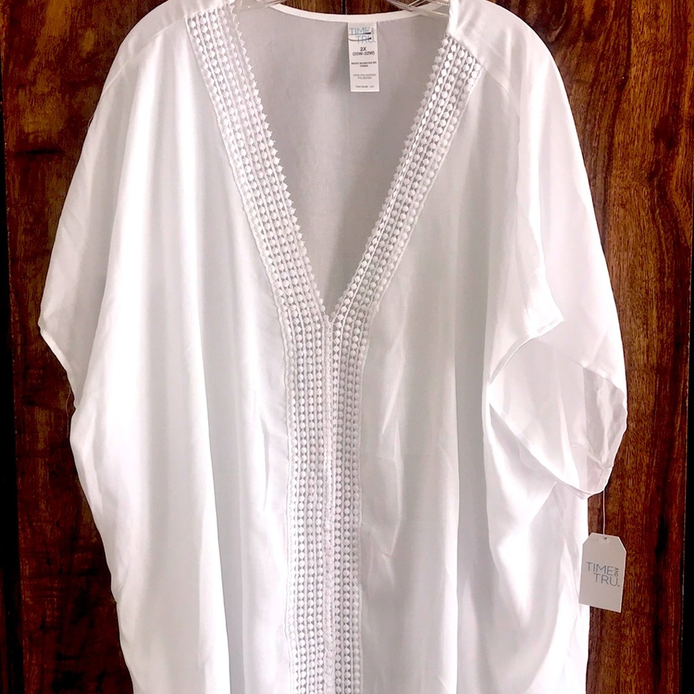 NWT white bathing suit cover up